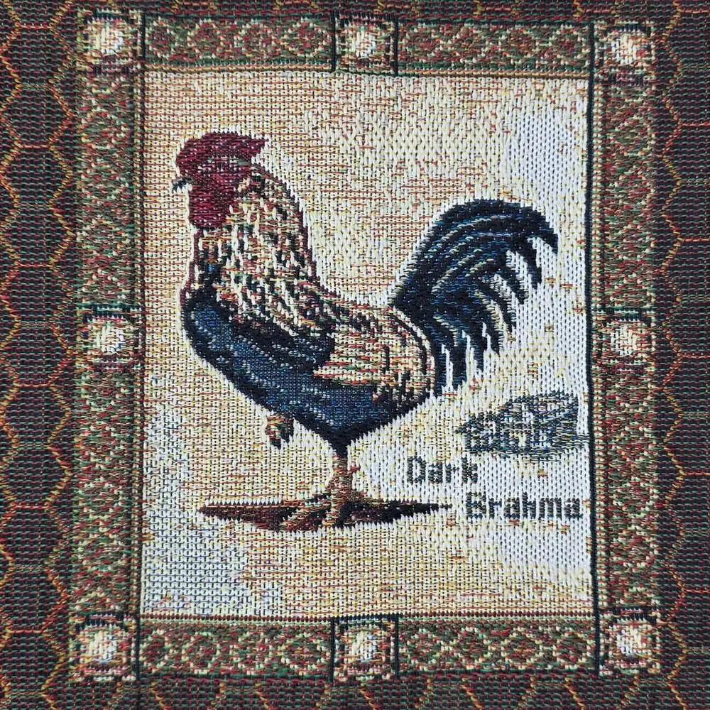 C. MCKINLEY ROOSTER BREEDS WALL HANGING / TABLE RUNNER 34x13 VINTAGE Y2K